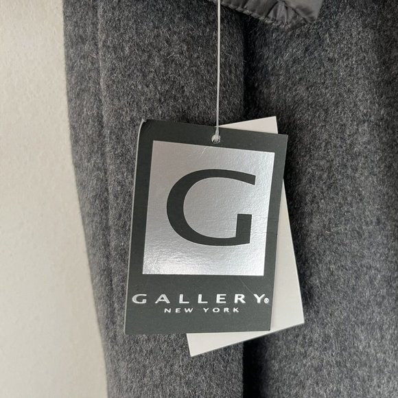 GALLERY Melange Hooded Wool Blend Quilted Bib Coat ~ NWT - Picture 8 of 10